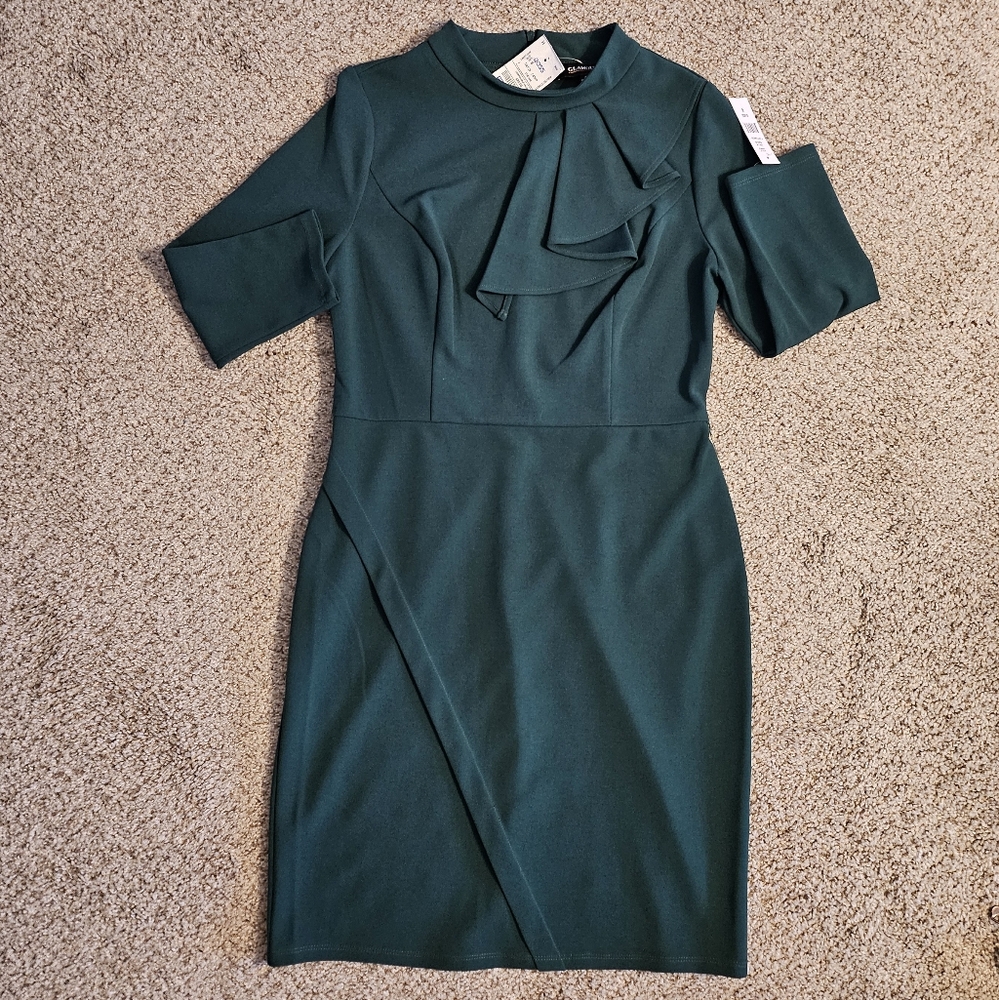 NWT Dark GreenBodycon Dress - Picture 1 of 8
